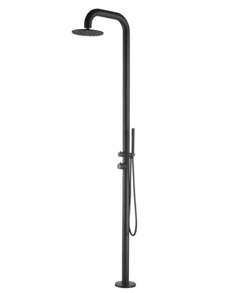 Tête de douche Sined Pula en acier inoxydable noir satiné