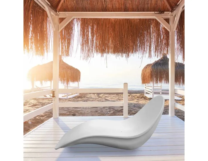 Chaise longue Sined VEGA de Fibre de Vidrio Blanco