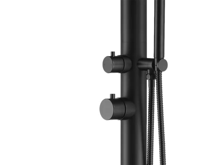 Sined Chia Stainless Steel Black Shower with...