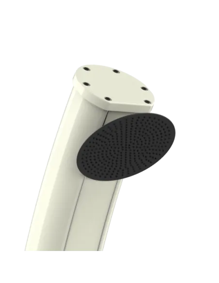 Sined Dafne Aluminum Solar Shower with Mixer and Footwasher White