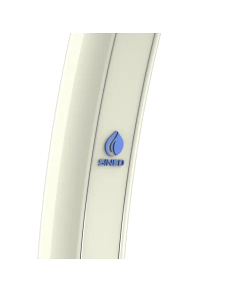 Sined Dafne Aluminum Solar Shower with Mixer and Footwasher White