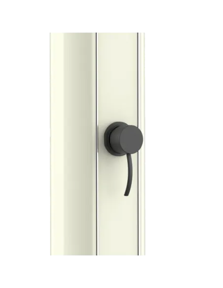 Sined Dafne Aluminum Solar Shower with Mixer and Footwasher White