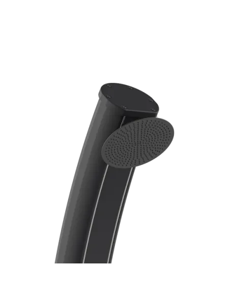 Sined Dafne Aluminium Solar Douche met Mengkraan en Voetbad Zwart