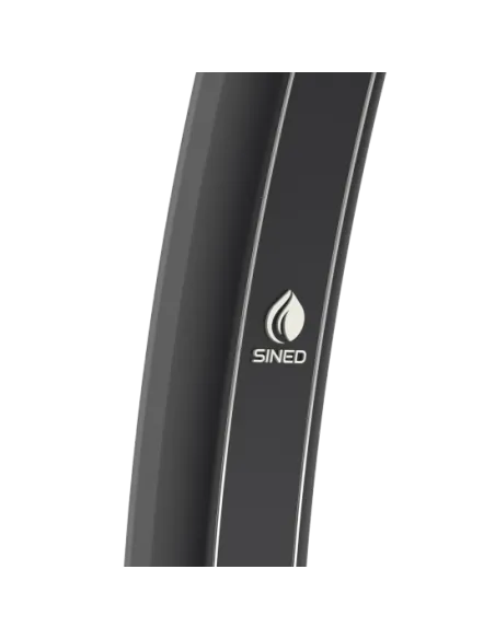 Sined Dafne Aluminium Solar Douche met Mengkraan en Voetbad Zwart