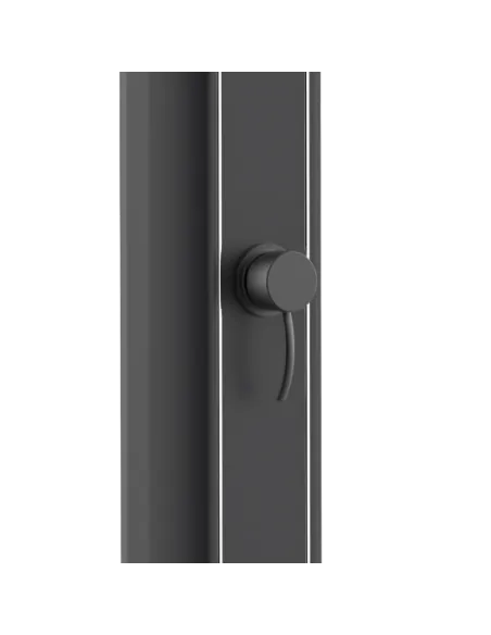 Sined Dafne Aluminium Solar Douche met Mengkraan en Voetbad Zwart