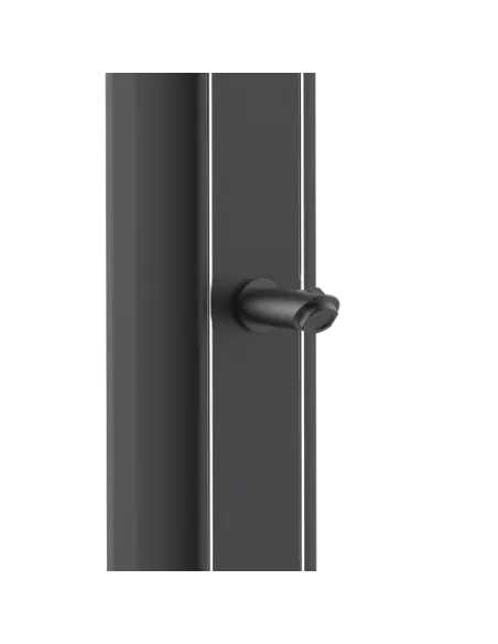 Sined Dafne Aluminium Solar Douche met Mengkraan en Voetbad Zwart