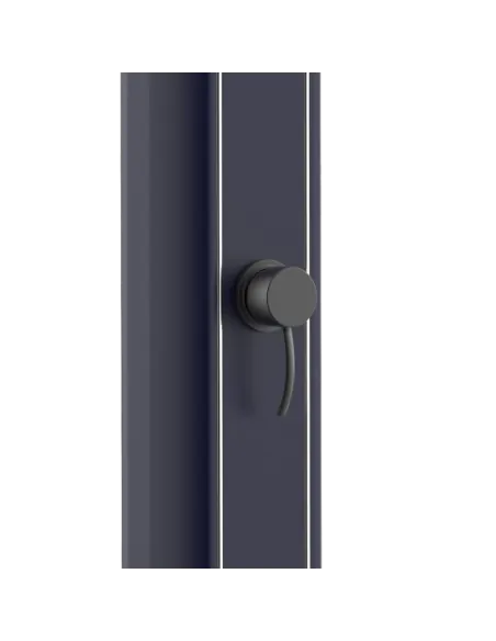 Sined Dafne Aluminum Solar Shower with Mixer and Footwasher Blue