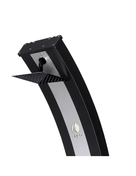 Douche op zonne-energie Ella 40L Zwart Aluminium met voetsproeier