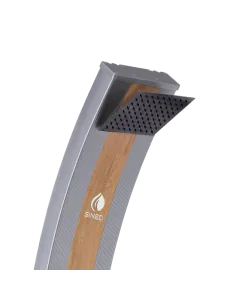 Sined Ella Solar Shower 40L Gray Aluminum with Footwasher 2