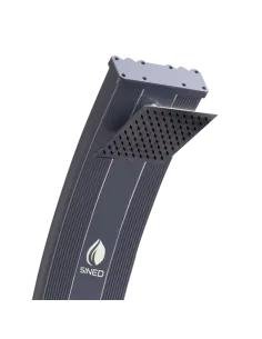 Sined Lea Aluminum Gray Solar Shower with Footwasher 2