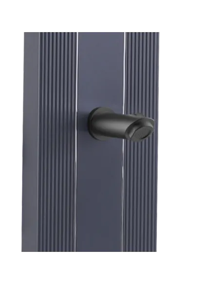 Solardusche Sined Lea Aluminium Grau mit Fußspüler