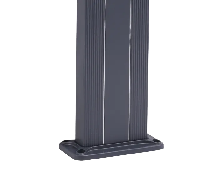 Solardusche Sined Lea Aluminium Grau mit Fußspüler