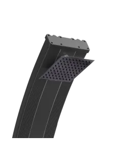 Sined Lea Aluminum Black Solar Shower with Footwasher 2