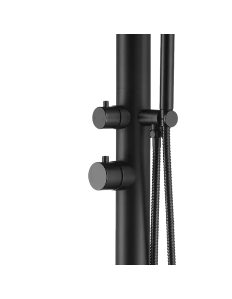 Tête de douche Sined Pula en acier inoxydable noir satiné