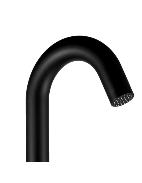 Sined Quartu Doccia in acciaio inox nero opaco con lavapiedi