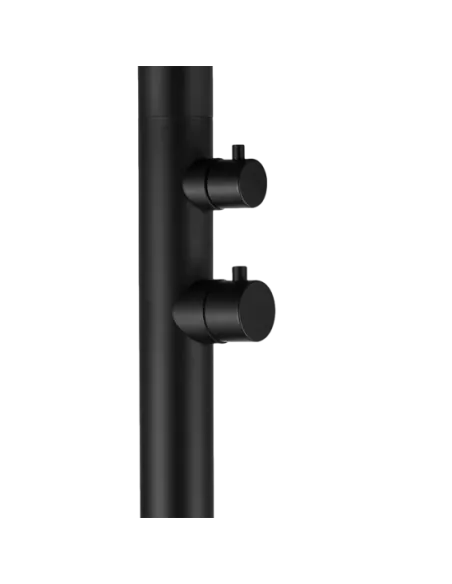 Sined Quartu Doccia in acciaio inox nero opaco con lavapiedi