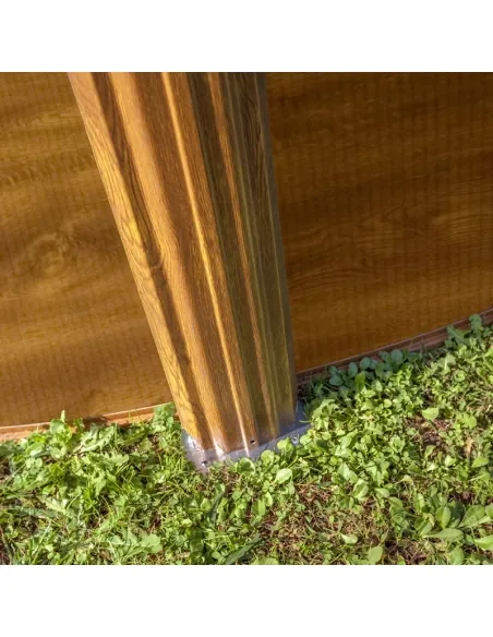 Removable Swimming Pool Gre Pacific Oval Wood Imitation