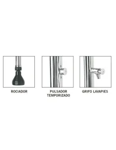 Ducha Temporizada Con 1 Rociador Y Lavapiés AstralPool 2