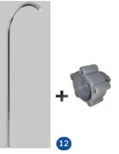 Stainless Steel Bended Shower Pipe Gre SSAL18 YAD7502