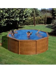 Detachable Swimming Pool Gre Pacific Circular Wood Imitation 2