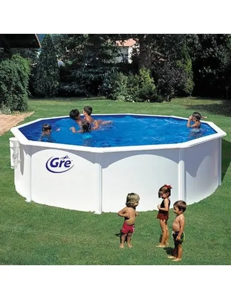 Swimming Pool Gre Bora Bora Circular Steel Sheet White