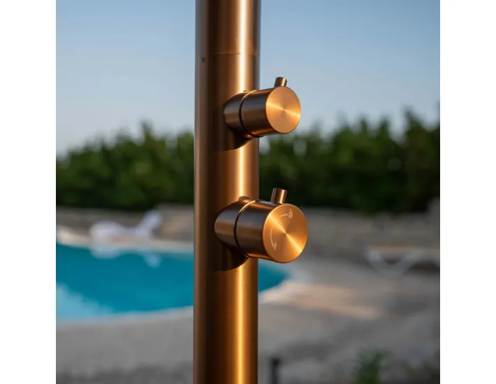 Sined Quartu Rose Gold Chuveiro de Aço...