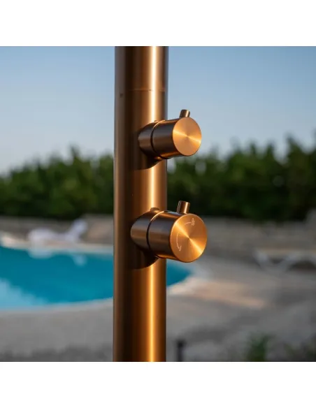 Sined Quartu Rose Gold Chuveiro de Aço Inoxidável com Pedilúvio