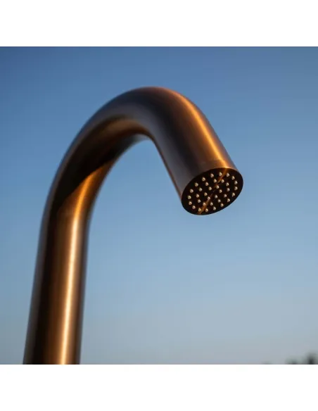 Sined Quartu Rose Gold Chuveiro de Aço Inoxidável com Pedilúvio