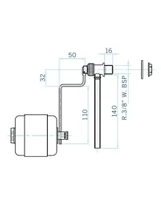 Valvola di regolazione del livello dello skimmer in... 2