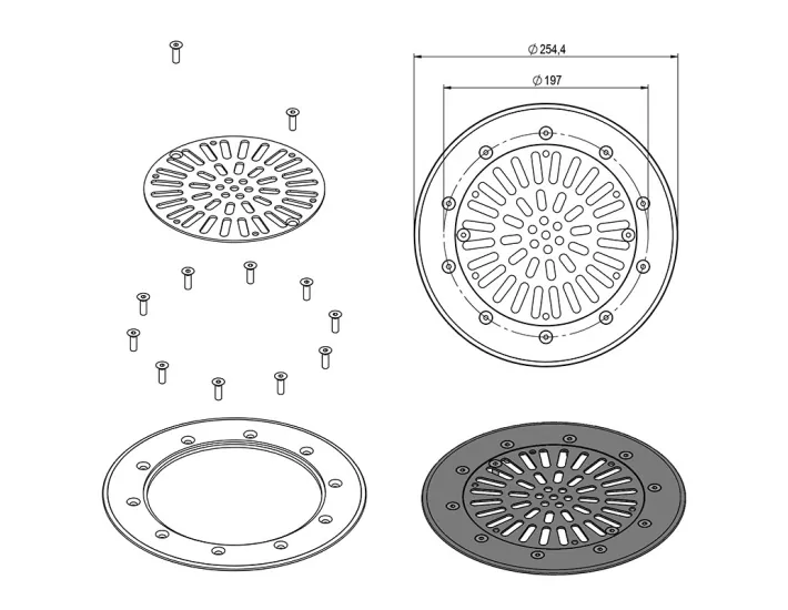 Embellecedor Inox para sumidero 00270 AstralPool