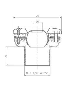 Strahldüse für Linerpool mit Adapter Ø 25 mm 2
