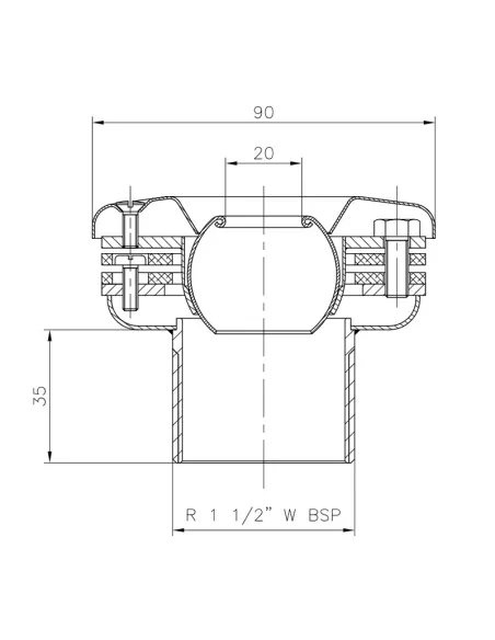 Strahldüse für Linerpool mit Adapter Ø 25 mm