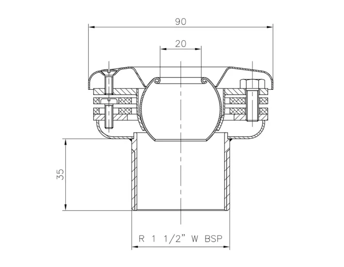 Strahldüse für Linerpool mit Adapter Ø 20 mm