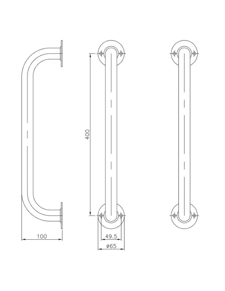 Agarraderas nado contracorriente doble en inox pulido AstralPool