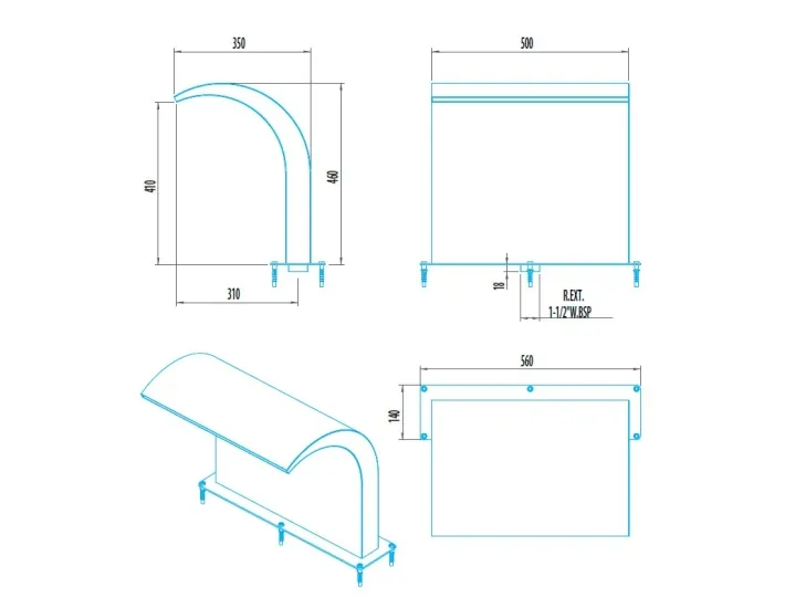 Watervalgordijn voor residentieel zwembad...