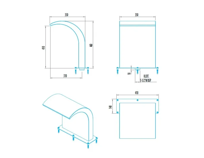 Watervalgordijn voor residentieel zwembad...