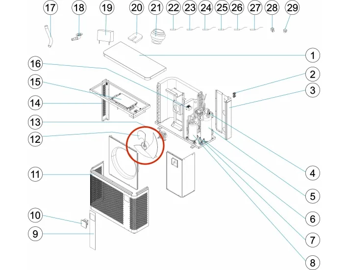 Ventilateur de pompe à chaleur AstralPool...