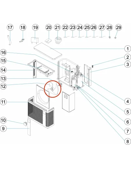 Ventilateur de pompe à chaleur AstralPool 75311R0014
