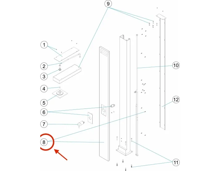 Guarnição de duche em madeira AstralPool...