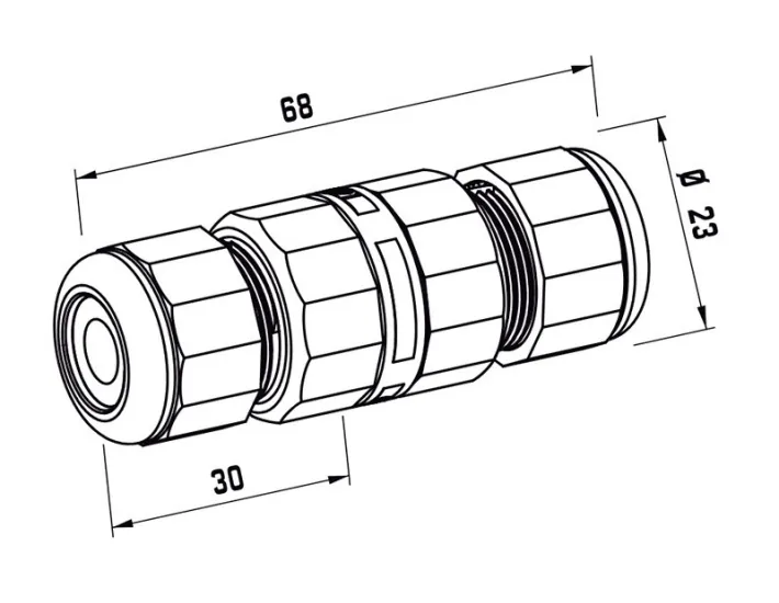 IP68 4-polige antenneconnector