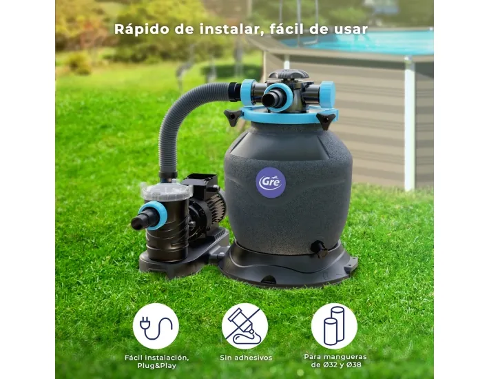 Monoblok zandfilter Gre VersaPool Diam. 400 mm...