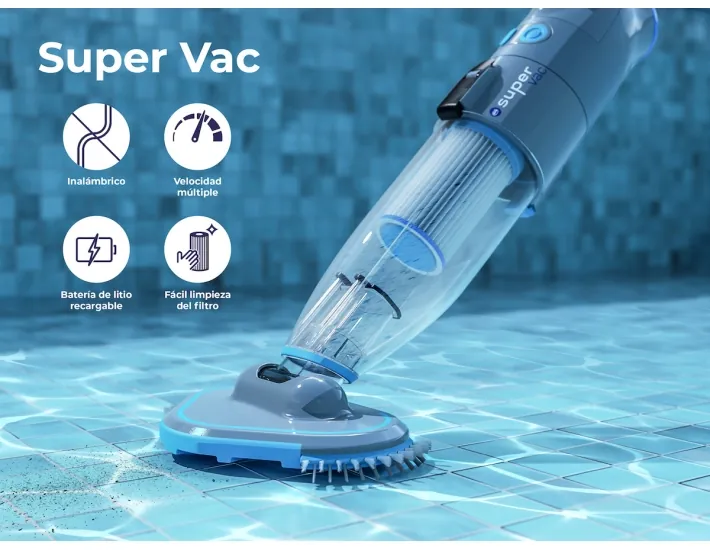 Pulitore per piscine a batteria Gre Super Vac...