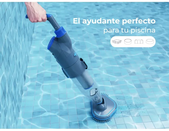 Pulitore per piscine a batteria Gre Super Vac...