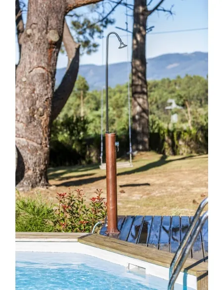 Doccia solare 9L in finto legno Gre AR1009W