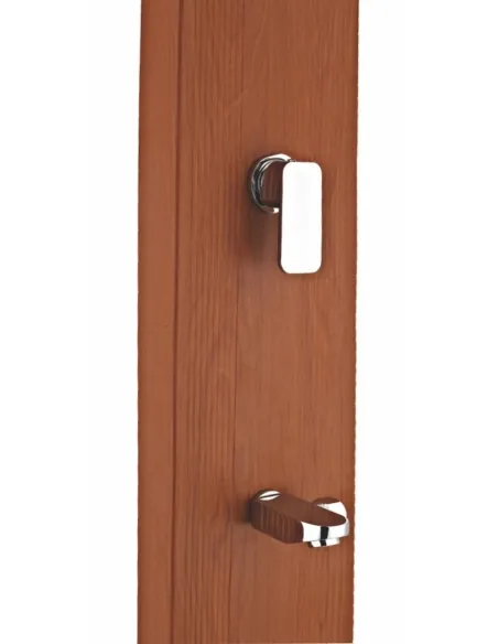 Douche solaire carrée aspect bois 32 litres DSALC32W