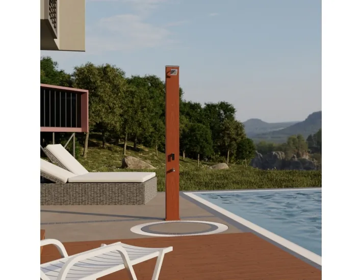 Douche solaire carrée aspect bois 32 litres...