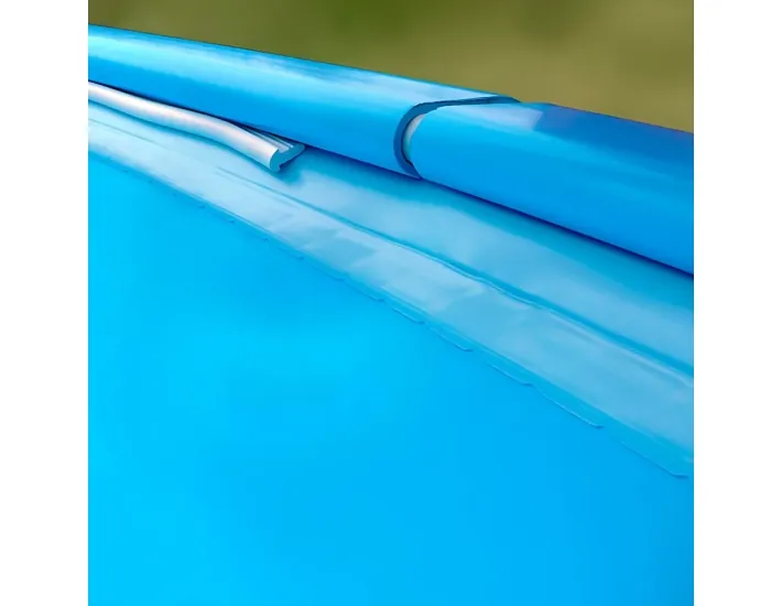 Ronde stalen zwembadfolie blauw Gre -...