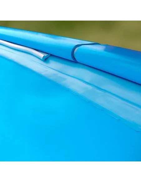 Ovale stalen zwembadliner blauw Gre - Kralensysteem