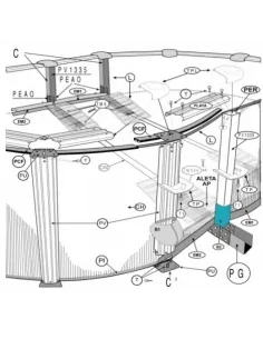 Gray trim for pools Gre with Omegas PIOG