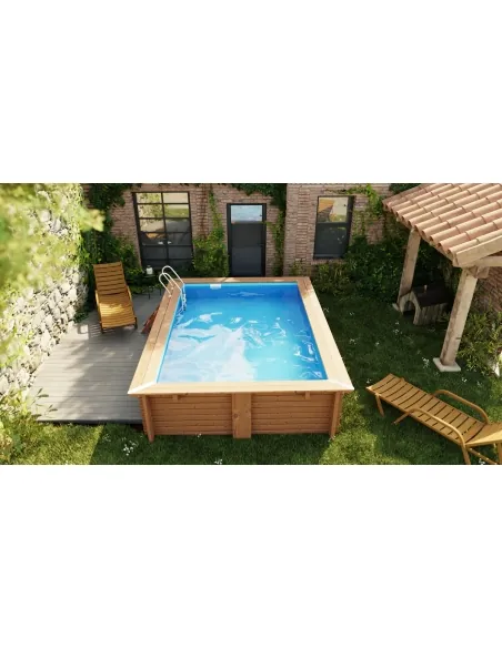 Wooden swimming pool Gre Sunbay Marbella 2 Rectangular 420x270x117